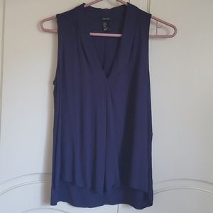 Navy V blouse